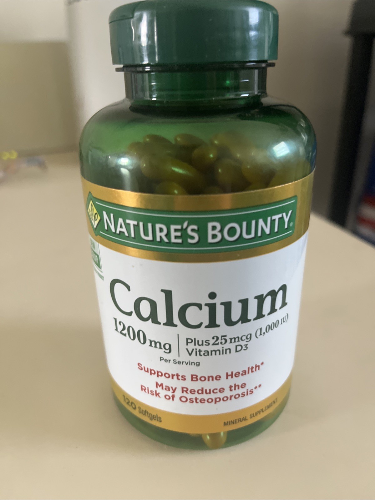 Nature’S Bounty Calcium 1200 Mg with Vitamin D3 – Bone Health Softgels, Calcium