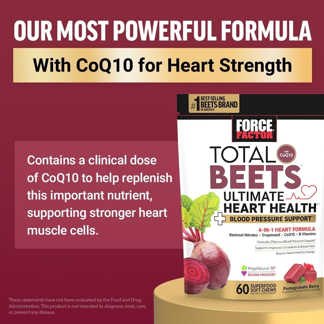 Total Beets Blood Pressure Support Chews – 60 Acai Berry Flavored Soft Chews