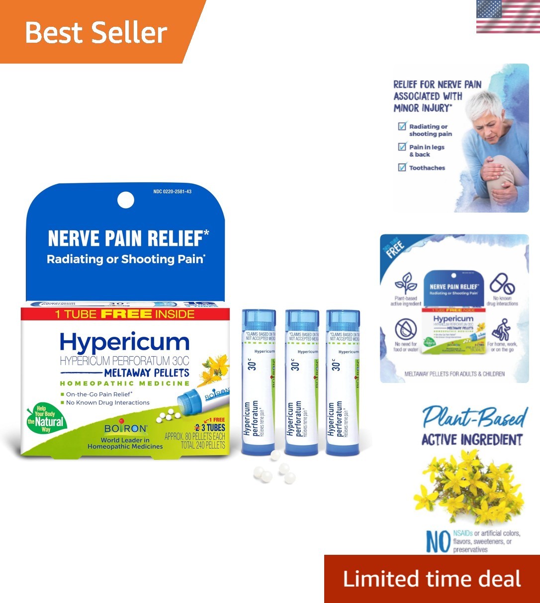 Hypericum Perforatum 30C Homeopathic Medicine for Relief from Nerve Pain, Too…