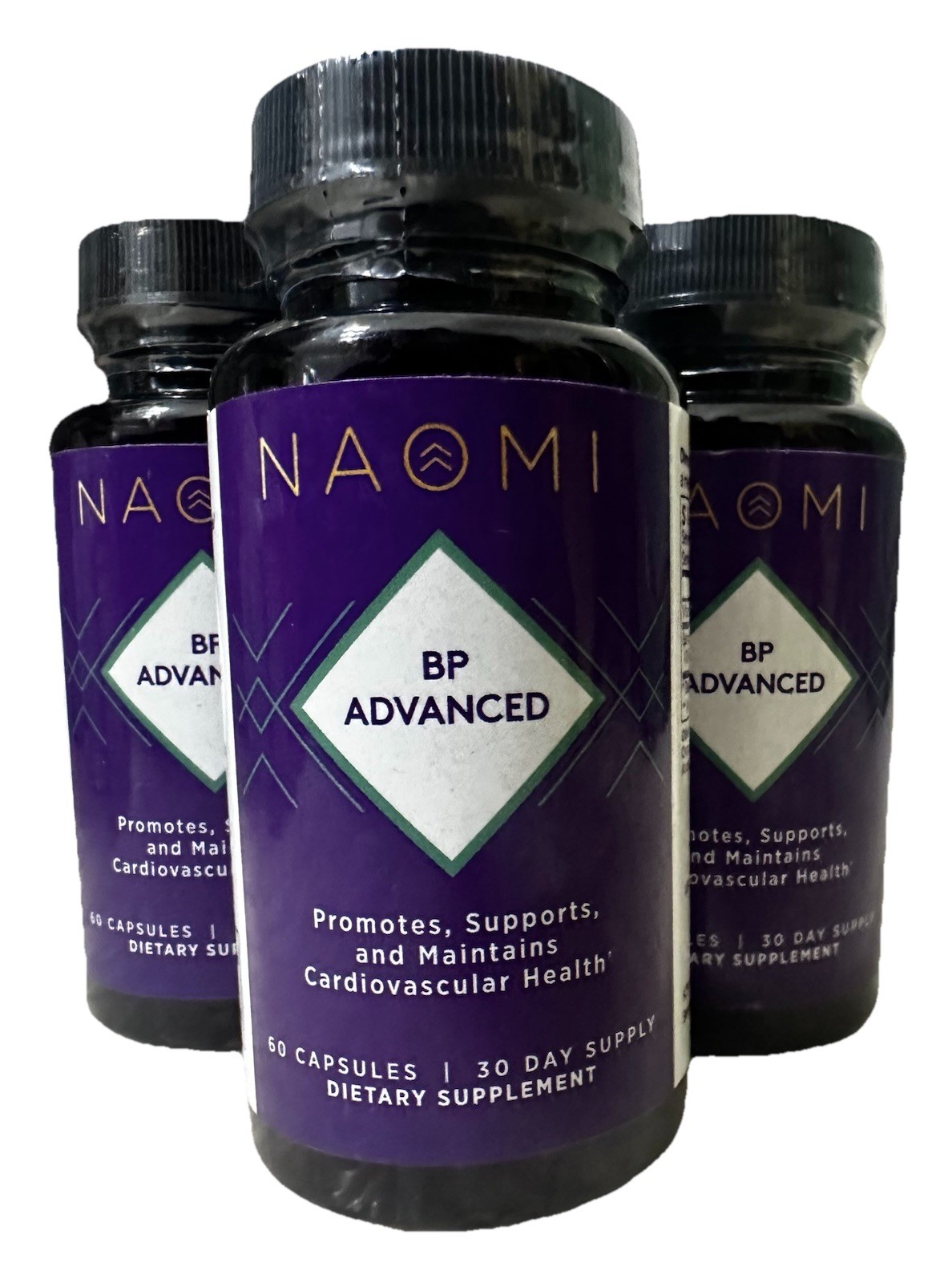 (3) NAOMI BP Advanced Blood Pressure Flow & Cardiovascular Support 60 Ct 05/27