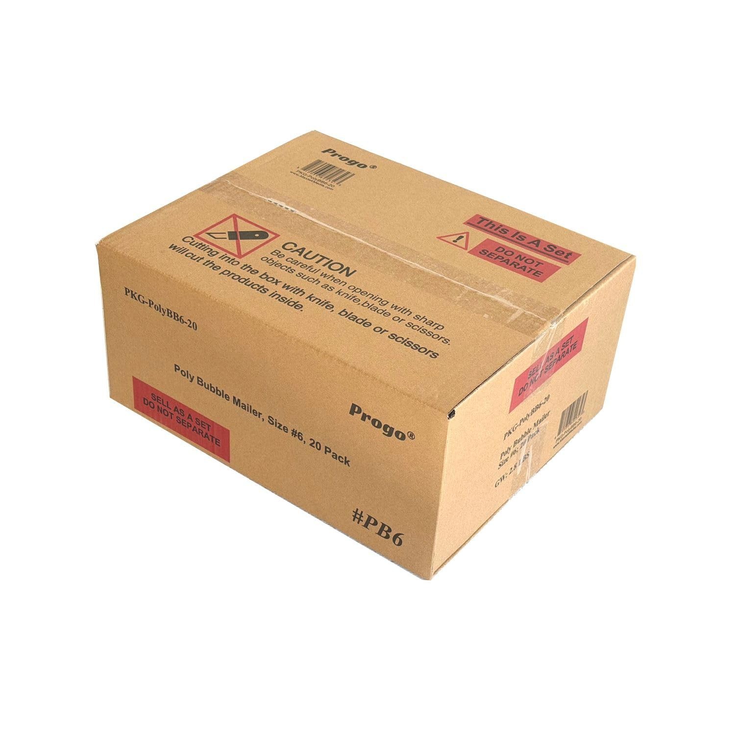 Progo 20 ct #6 Large Poly Bubble Mailers 12.5×18 Inch Bubble Lined Cushioned …