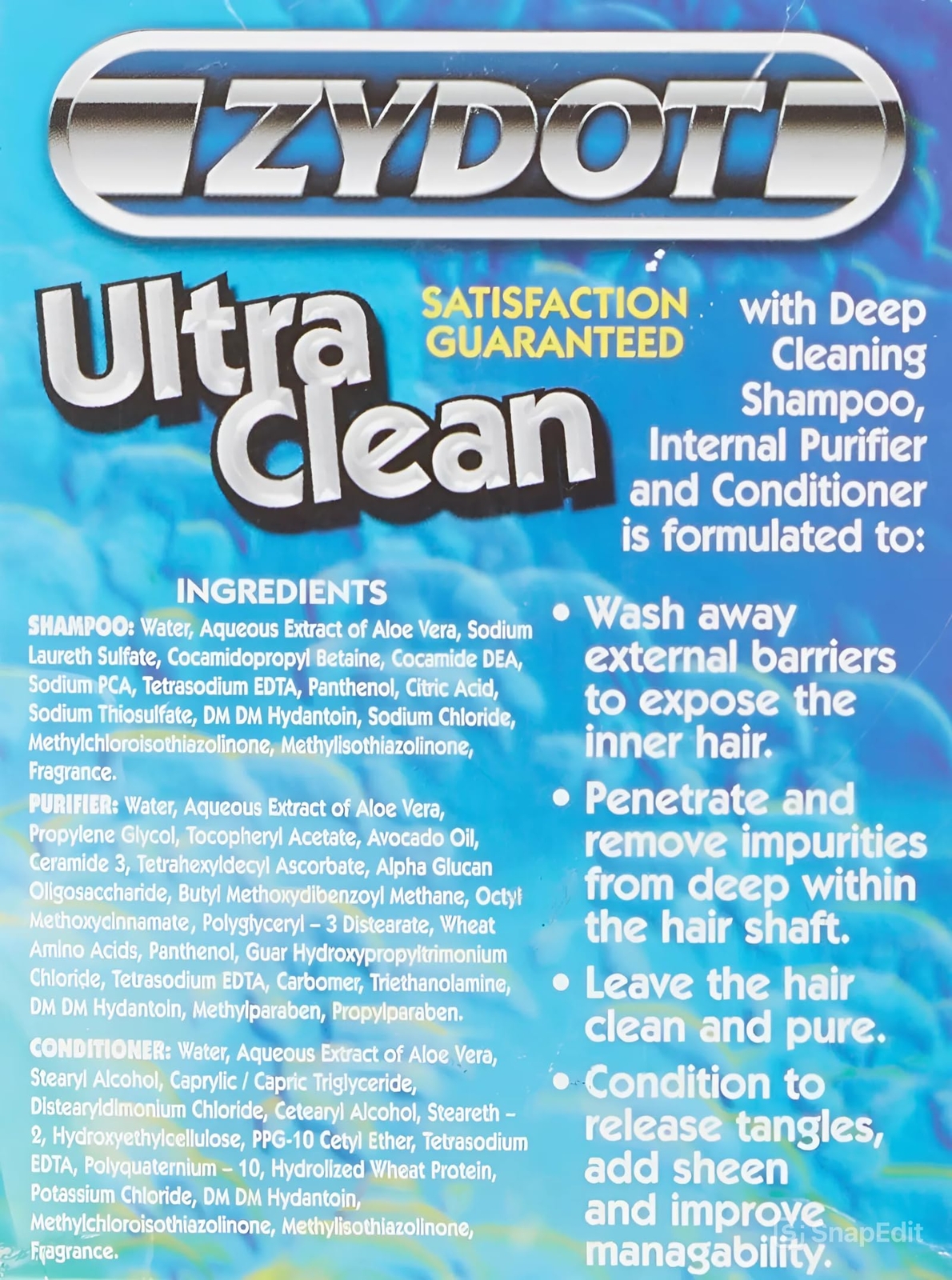 Zydot Ultra Clean Shampoo 0.31 Fl Oz Pack of 26 Cost Effective Money Back Gua…
