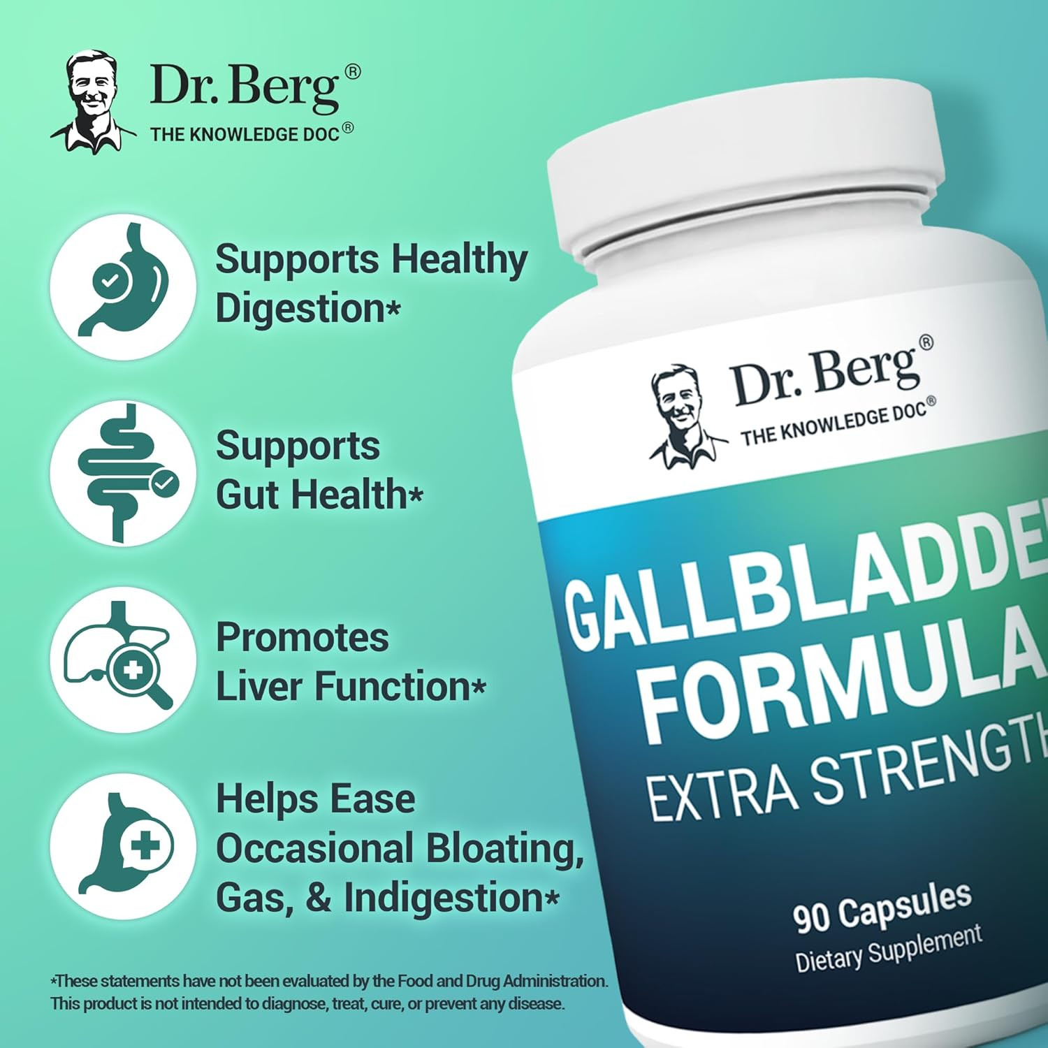 Dr. Berg Gallbladder Formula Extra Strength – with Ox Bile Powder and Conjugated