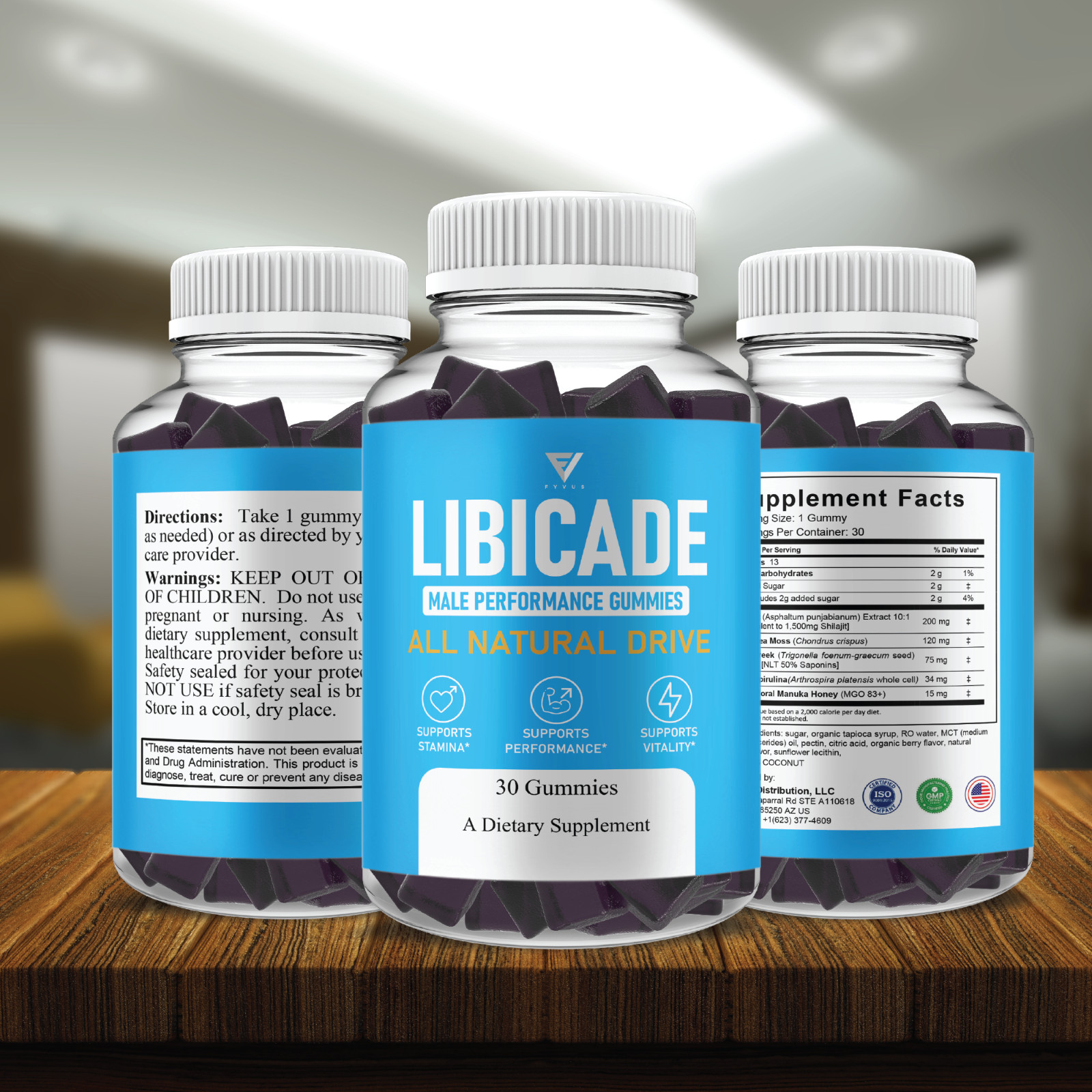 Libicade Performance Gummies, Libicade Energy Support (1 Month Supply)