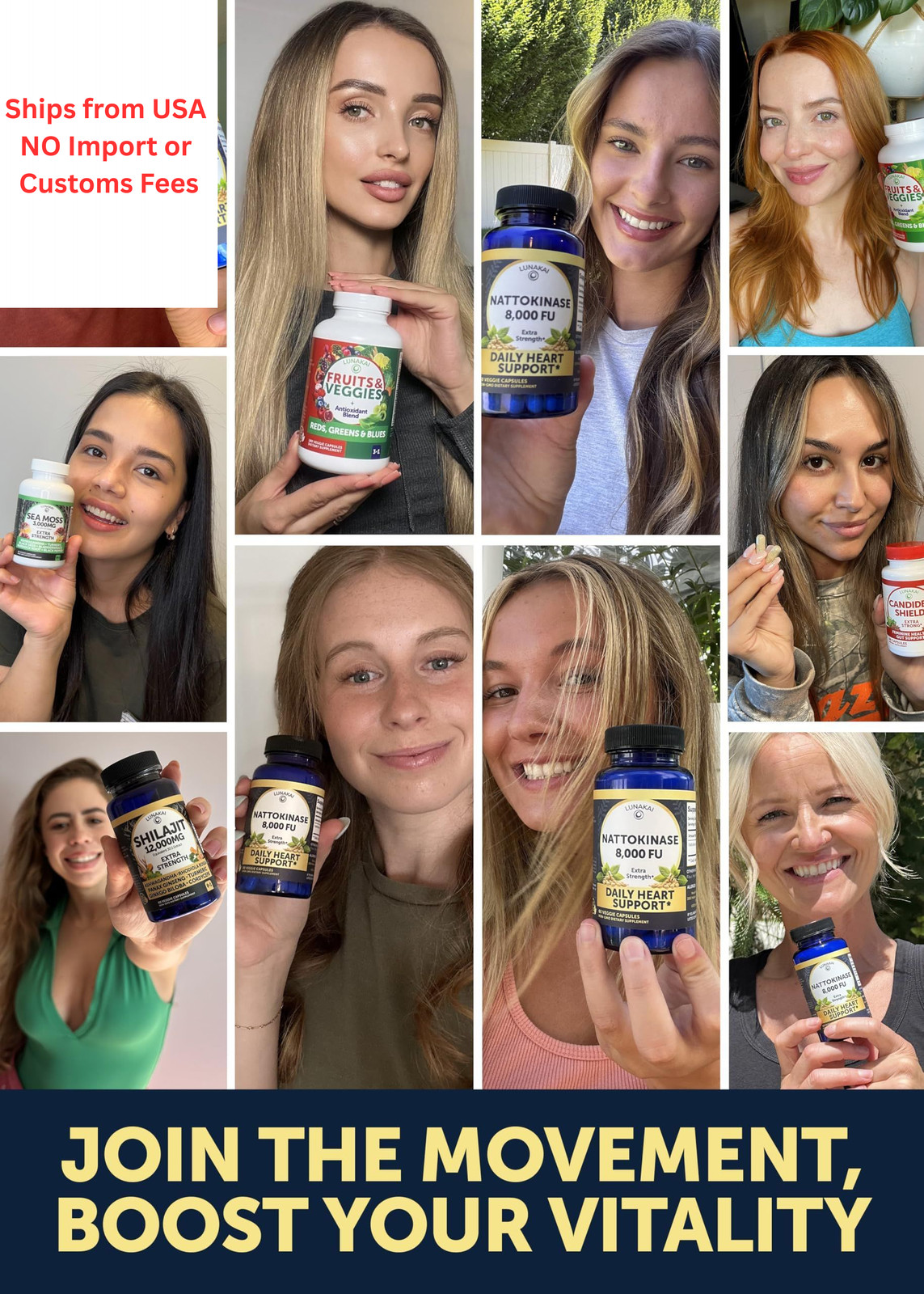 Lunakai USA Made Nattokinase Supplement – 400mg Natto 60 Count (Pack of 1)