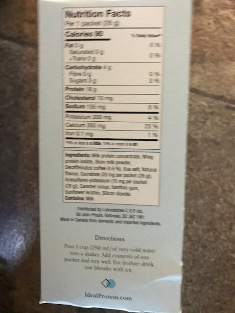 3 boxes Ideal Protein Cappuccino smoothie mix BB 04/30/26 FREE SHIP