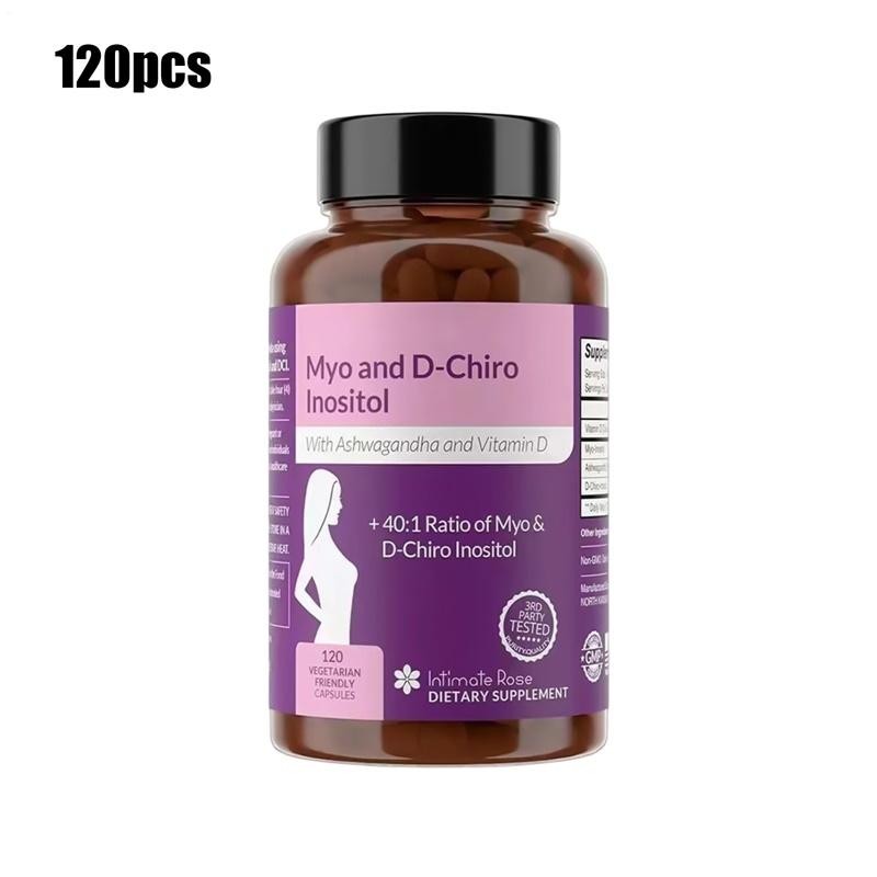 Myo-Inositol Supplement for PCOS with Ashwagandha and Vitamin D – 120 Capsules