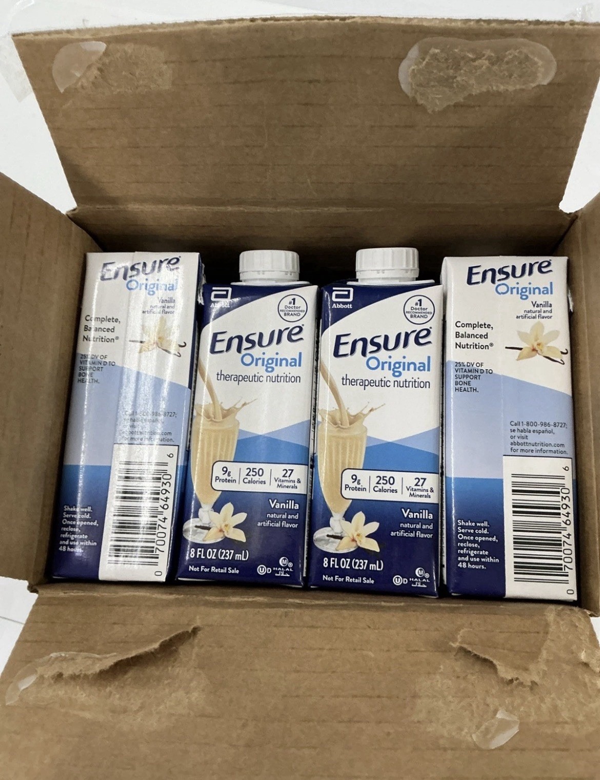 24 Pack Ensure Original Vanilla Shake 8oz Cartons Free Shipping (10/2026)