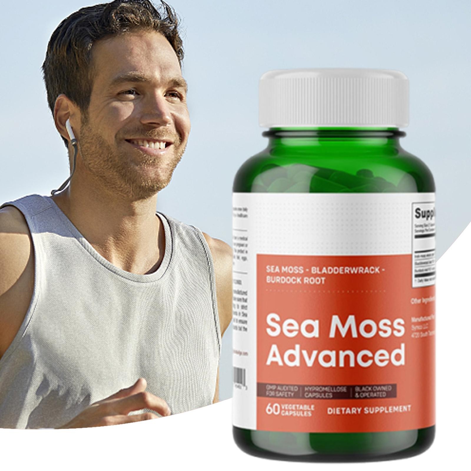 1250mg Sea Moss Advanced Superfood, Vegan – 60 Count, High-Potency