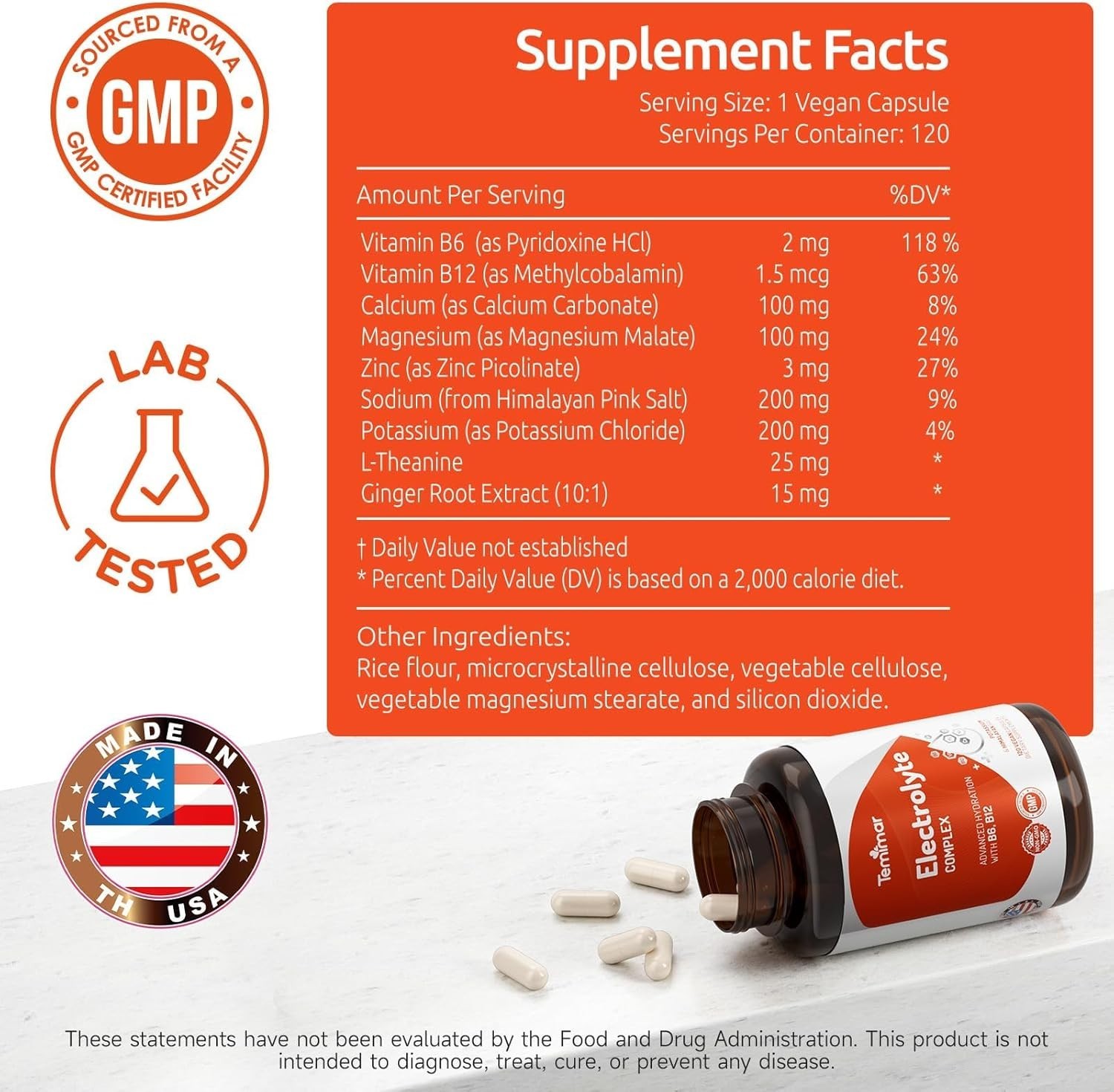 Electrolyte Capsule Complex, 120 Count – Balanced Hydration for Peak Performance
