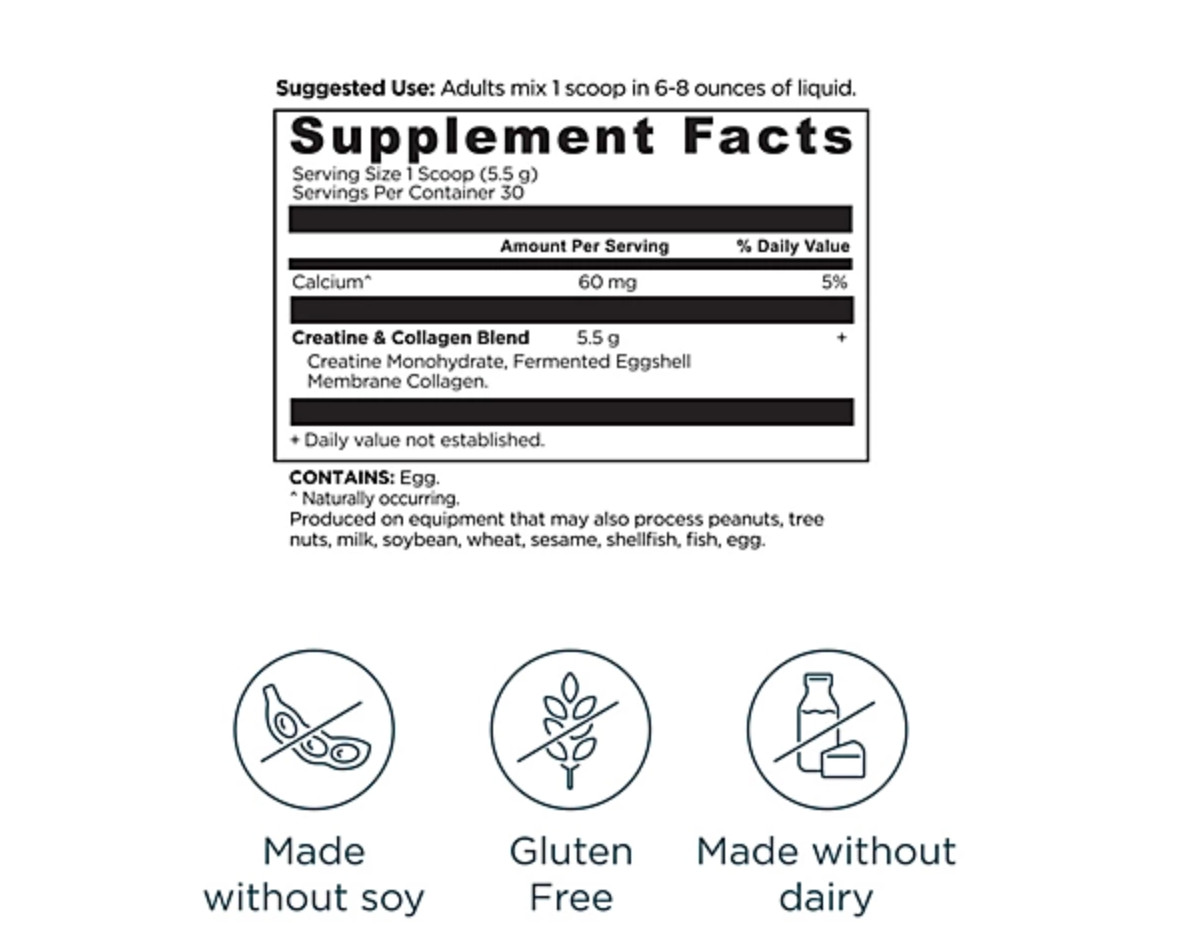 Ancient Nutrition 5.5g Creatine & Collagen Blend 30 Servings