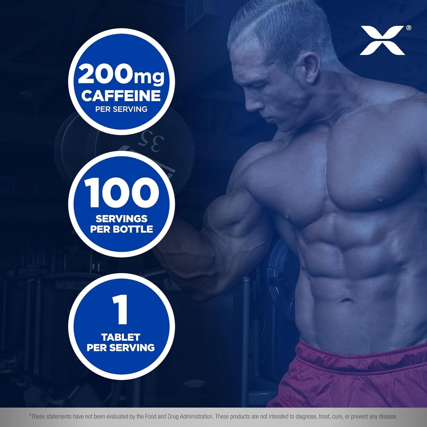 ALLMAX Essentials Nutrition Caffeine 200mg 100 Tab Energy Workout Exp 10/2026