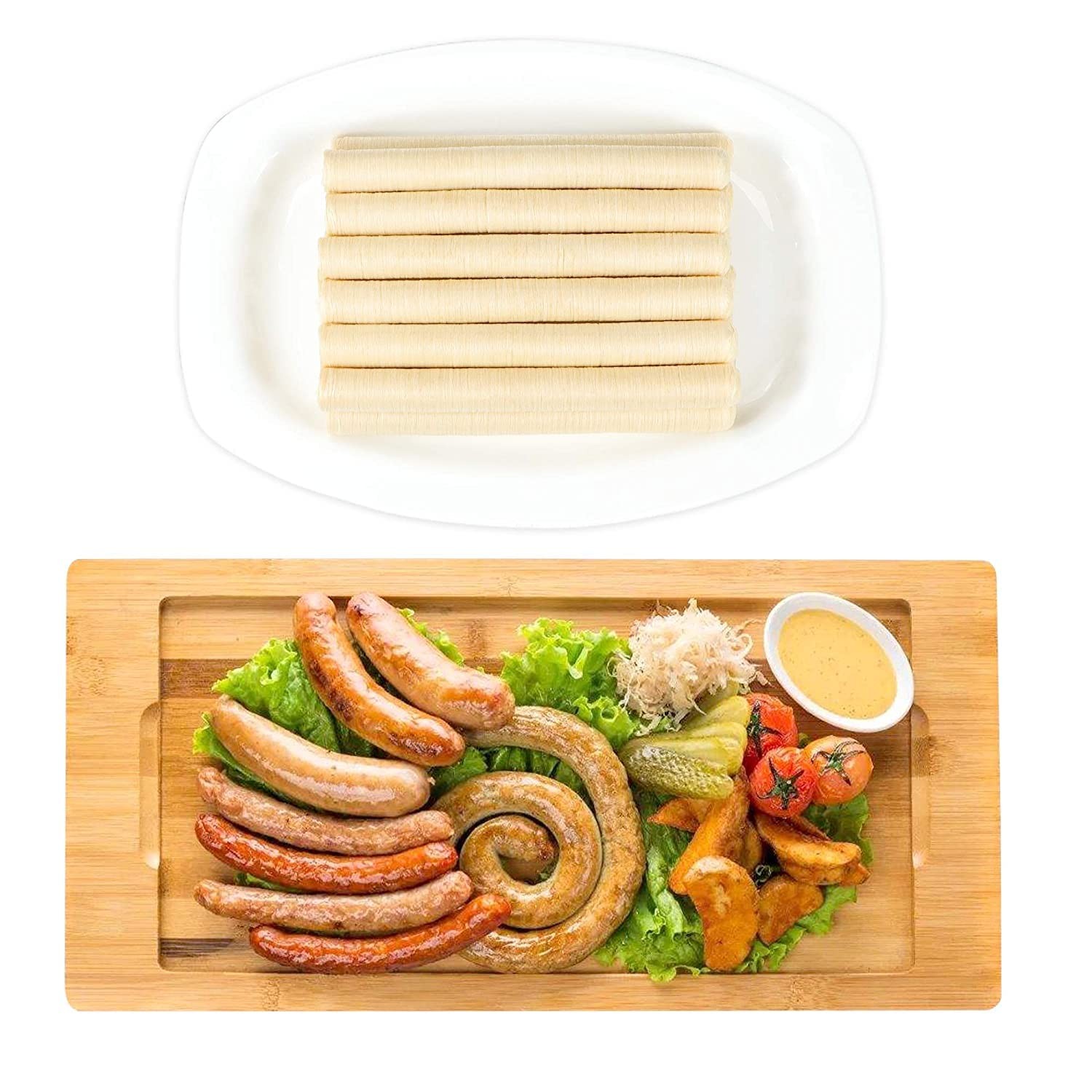Edible Drying Smoked Collagen Sausage Casing 1 PCS 14m/46ft 20mm/ 3/4 Inch