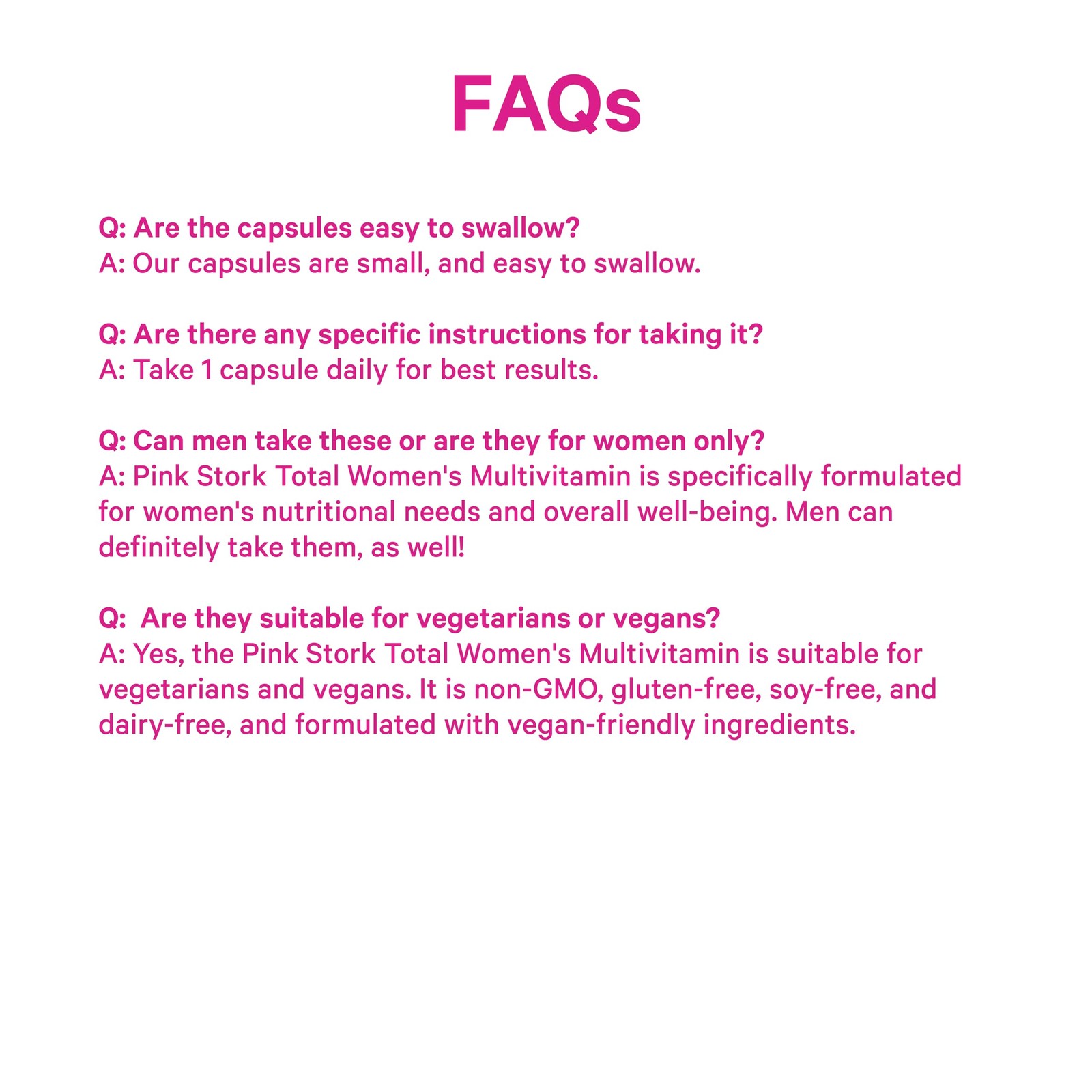 Pink Stork Total Women’s Multivitamin – 19 30 Count (Pack of 1), Pinl