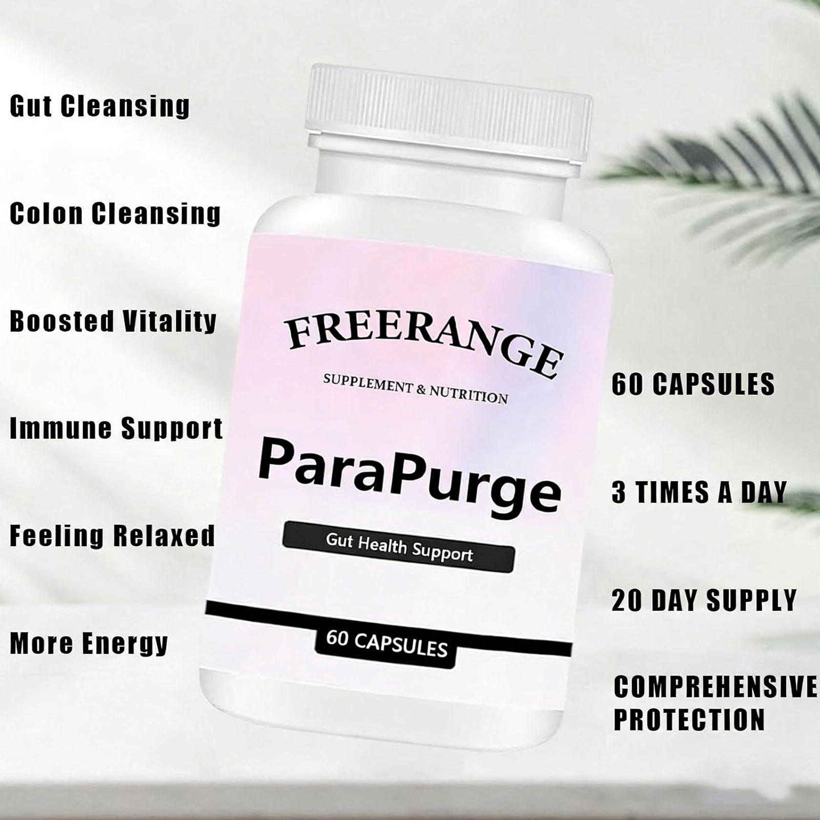 Premium FreeRange ParaPurge Advanced Parasite Cleanser 60 Capsules Para Purge Fr