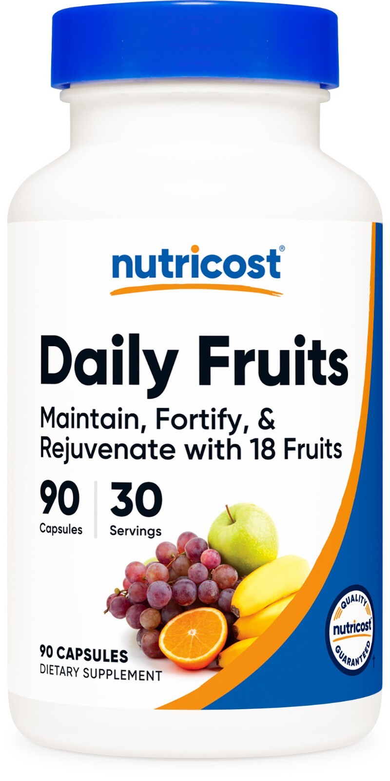 Nutricost Daily Fruits (18 Fruits Blend) 90 Capsules – Gluten-Free, GMO-Free