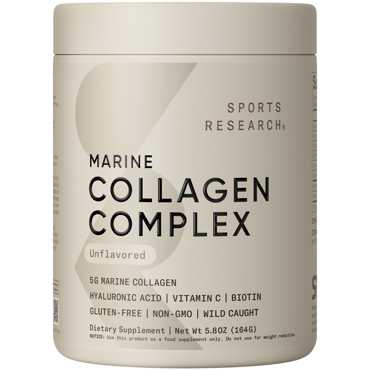 Collagen Beauty Complex 30 Servings Unflavored Hyaluronic Acid Biotin Non-GMO