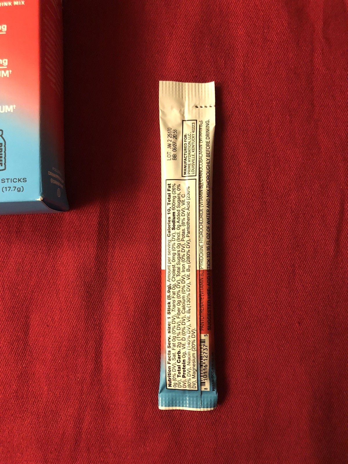 Prime Rapid Rehydration Sticks, Ocean Cherry, 6 total 2 Boxes