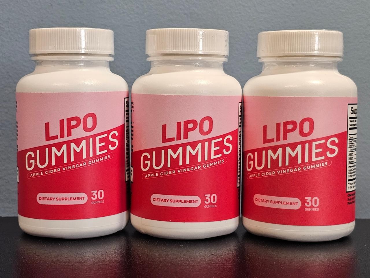 Lot of 3 Lipo Gummies Apple Cider Vinegar Gummies 30 Gummies Each NEW Exp 2/2026