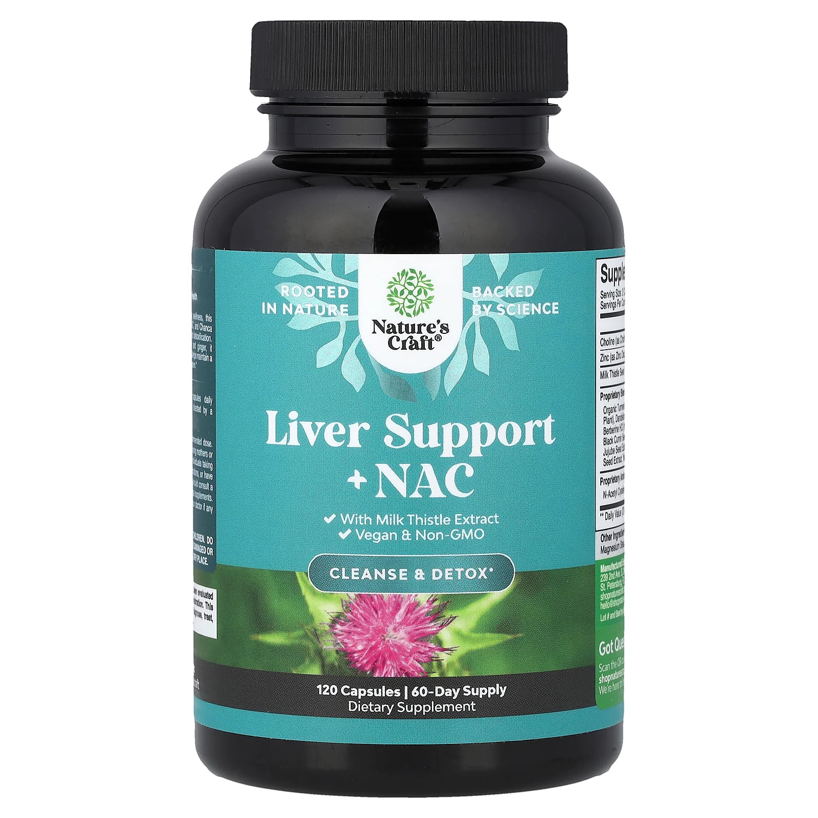 2 X Nature’s Craft, Liver Support + NAC, 120 Capsules