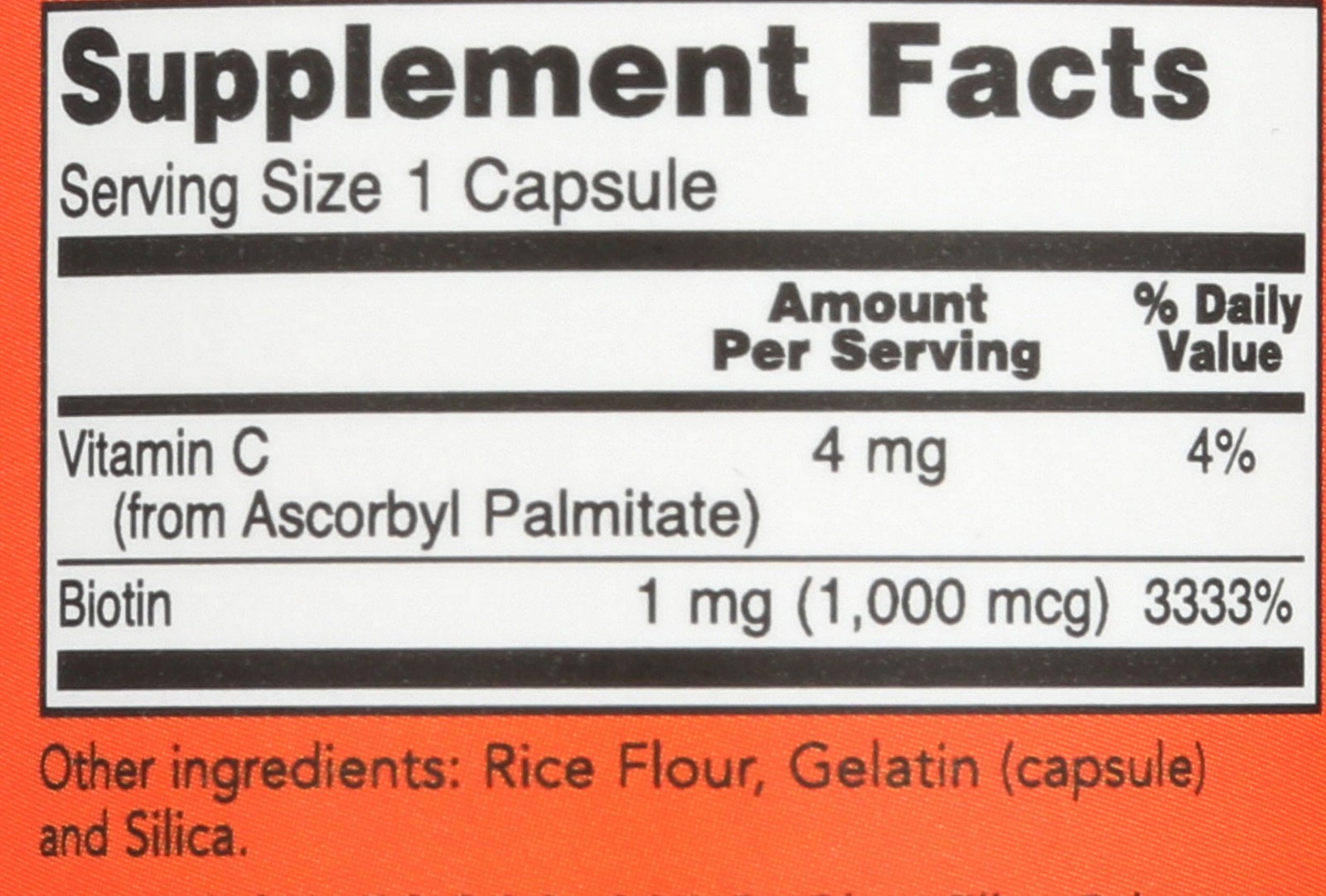 Now Foods Biotin 1000 MCG – 100 Capsules 100 Count (Pack of 1), No Color