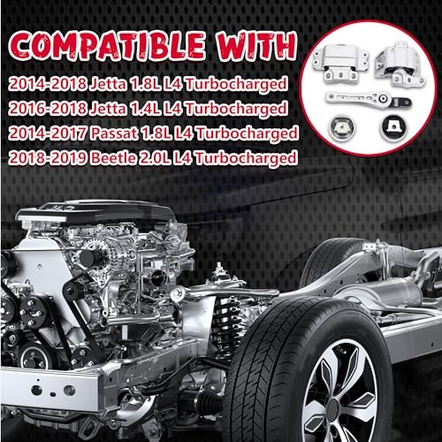 Engine Motor and Transmission Mount Compatible with Jetta 2014-2018 1.8L1.4L L4