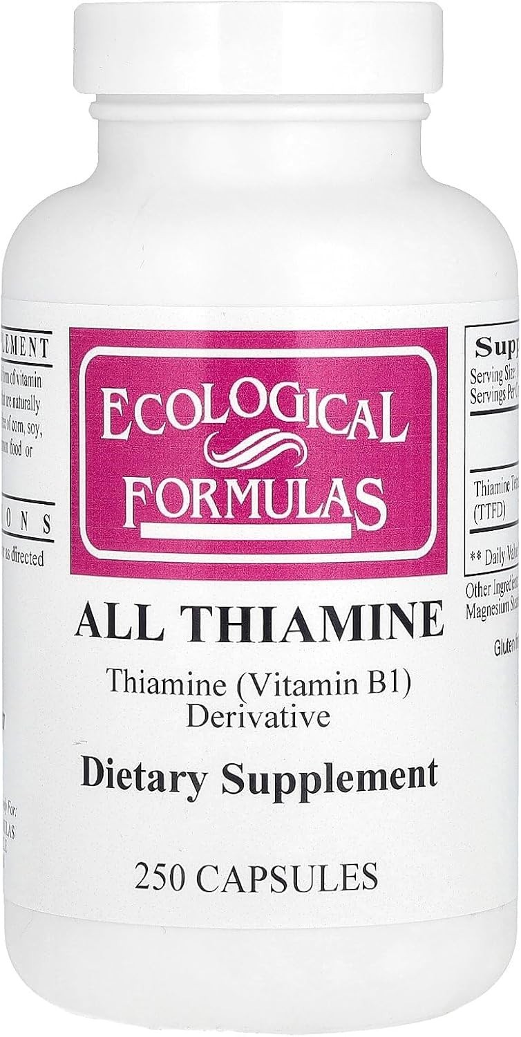 Ecological Formulas All Thiamine Vitamin B1 50 mg, 250 Capsules