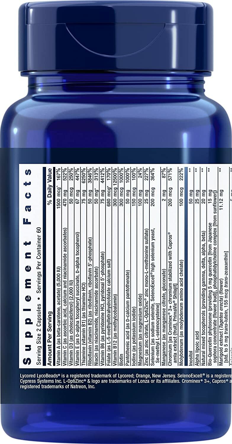 Life Extension Two-Per-Day High Potency Multi-Vitamin & Mineral Supplement 120 T