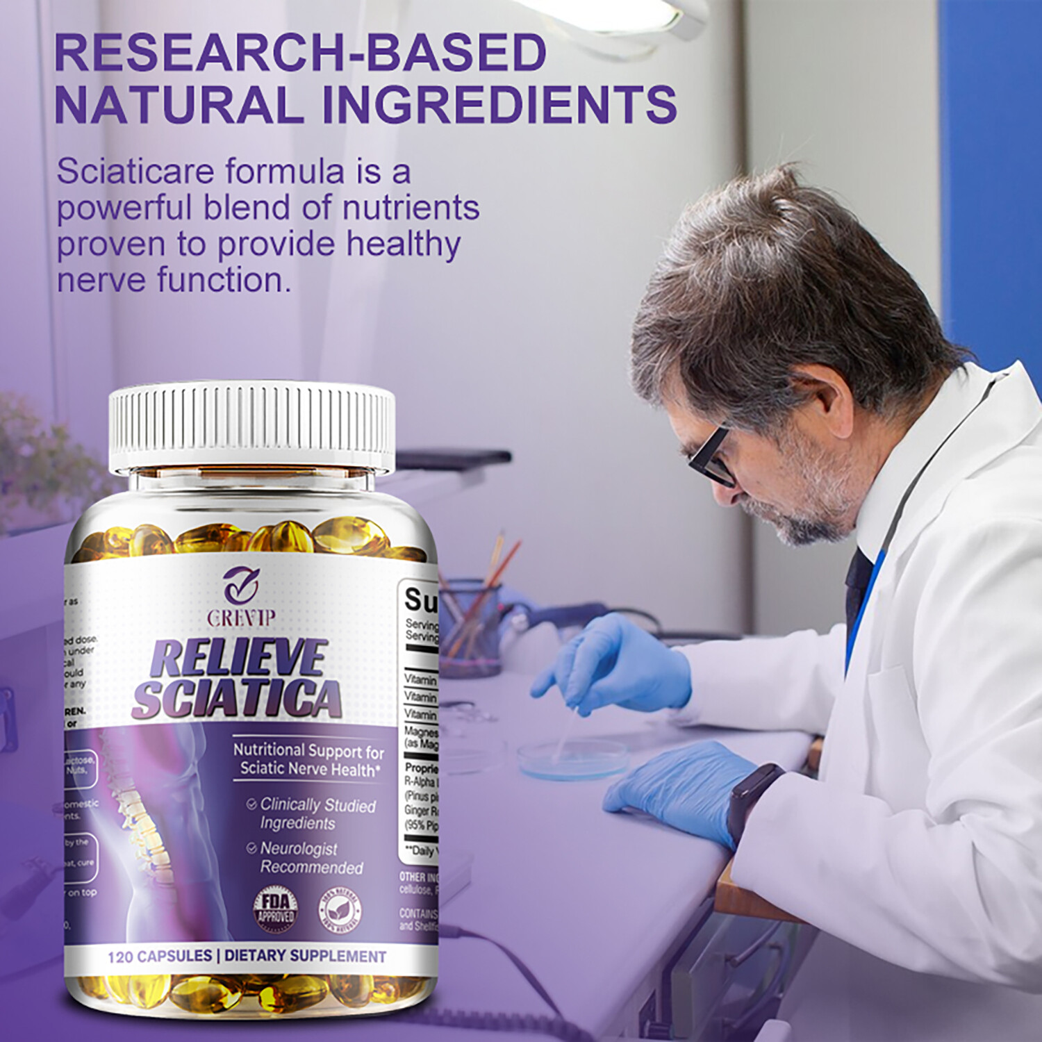 Relieve Sciatica Capsules – Nerve Support Formulas, Relieve Sciatic Nerve Pain