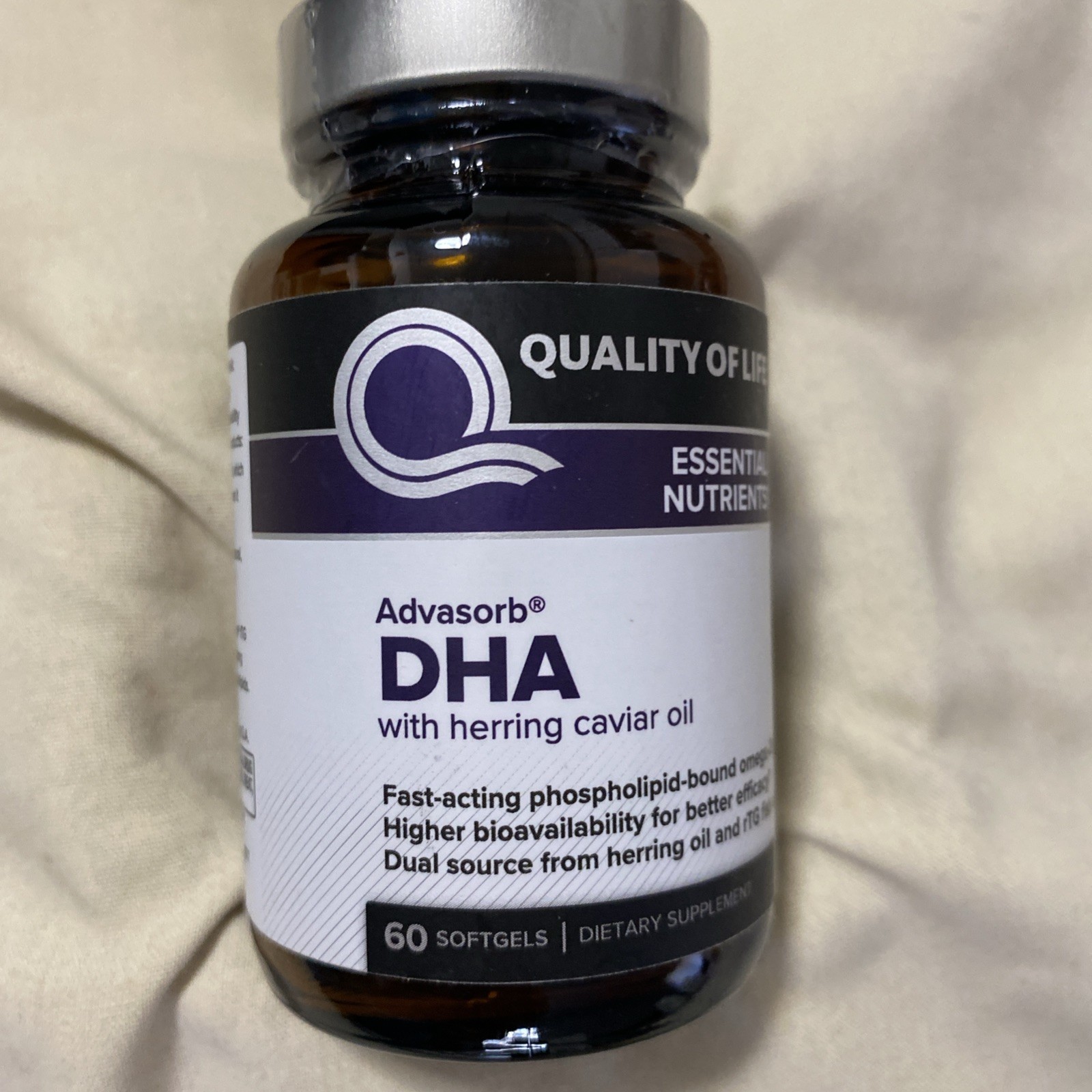 Quality Of Life DHA with Herring Caviar Oil 60 Softgels *