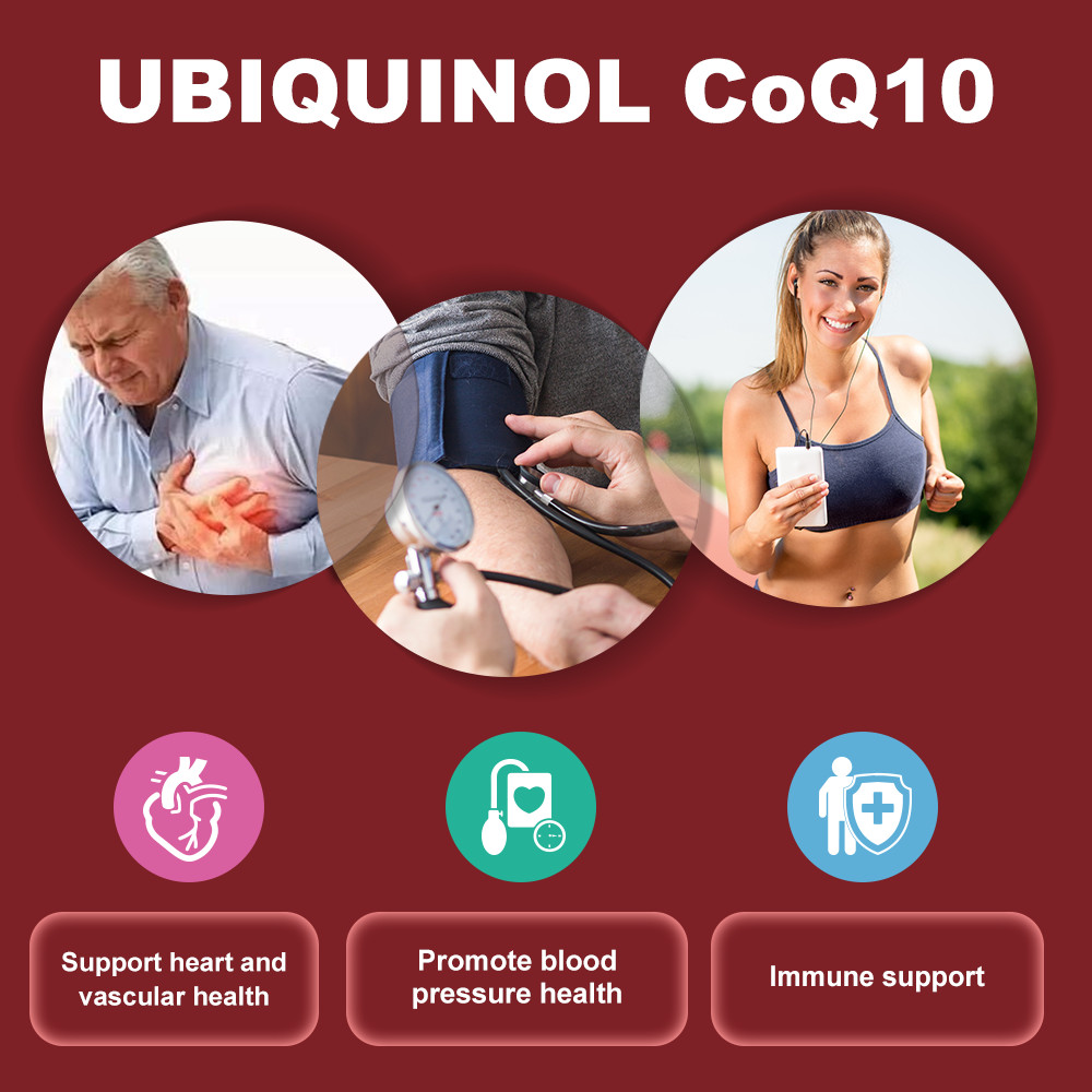 Ubiquinol CoQ10 Coenzyme Q-10 200mg 60 Count Softgels Heat Health Support