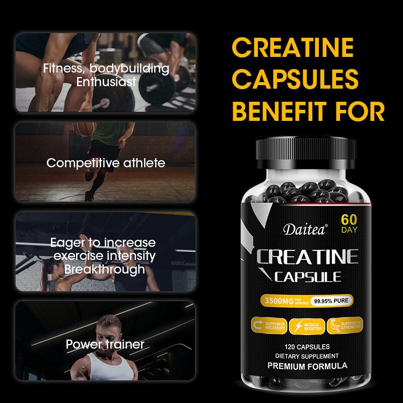Creatine Monohydrate 3500mg – 120 Capsules – Creatine Capsules