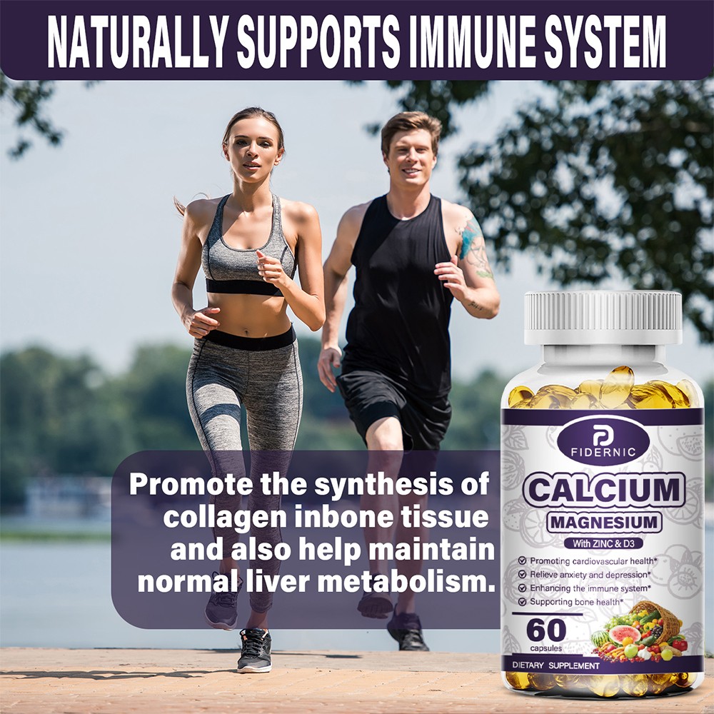 180 PCS Zinc Calcium Magnesium & Vitamin D Complex Supplement Vegetarian