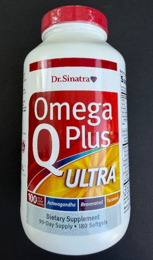 Dr. Sinatra Omega Q Plus Ultra 180 Softgels Dietary Supplements – mfg. sealed