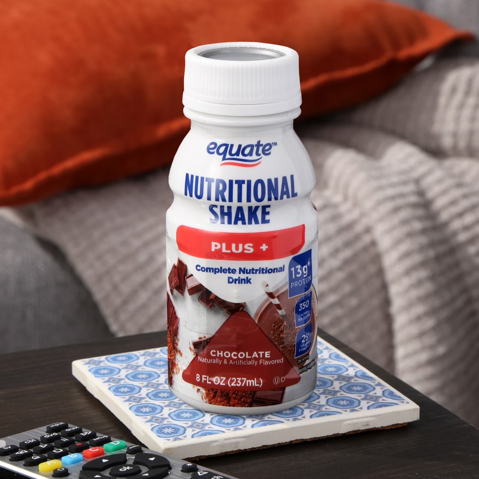 Equate Chocolate Nutritional Shake Plus, 8 FL OZ, 6 Count 4.6 stars out of 6381