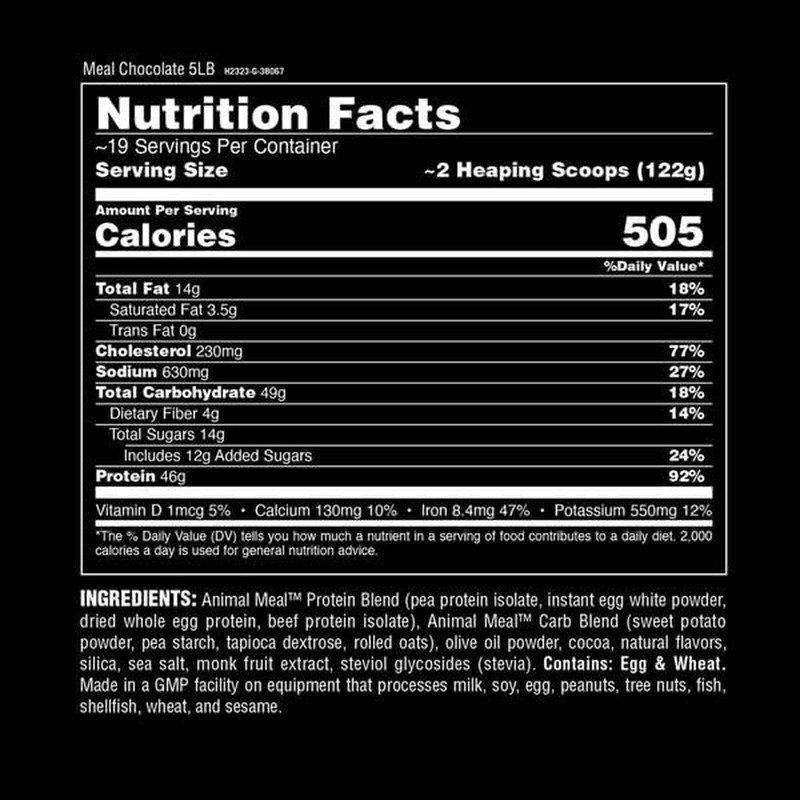 Meal – Protein Shake with Whole Food Ingredients, Aids in Muscle Recovery, with