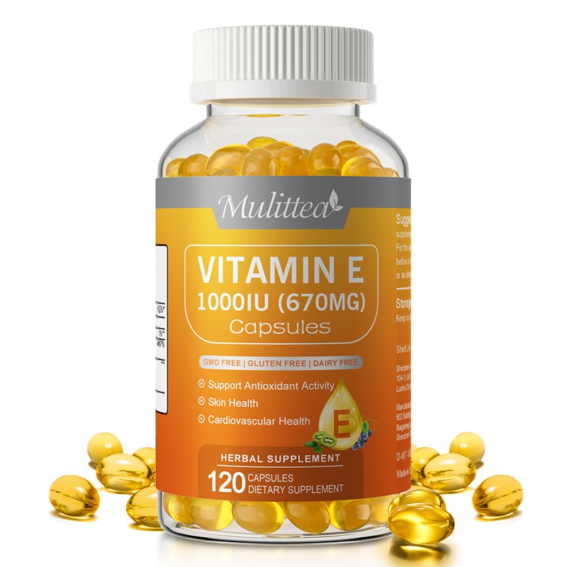 Vitamin E 1000 Iu 670mg Capsules – Supports Skin, Hair, Immune and Eye Health