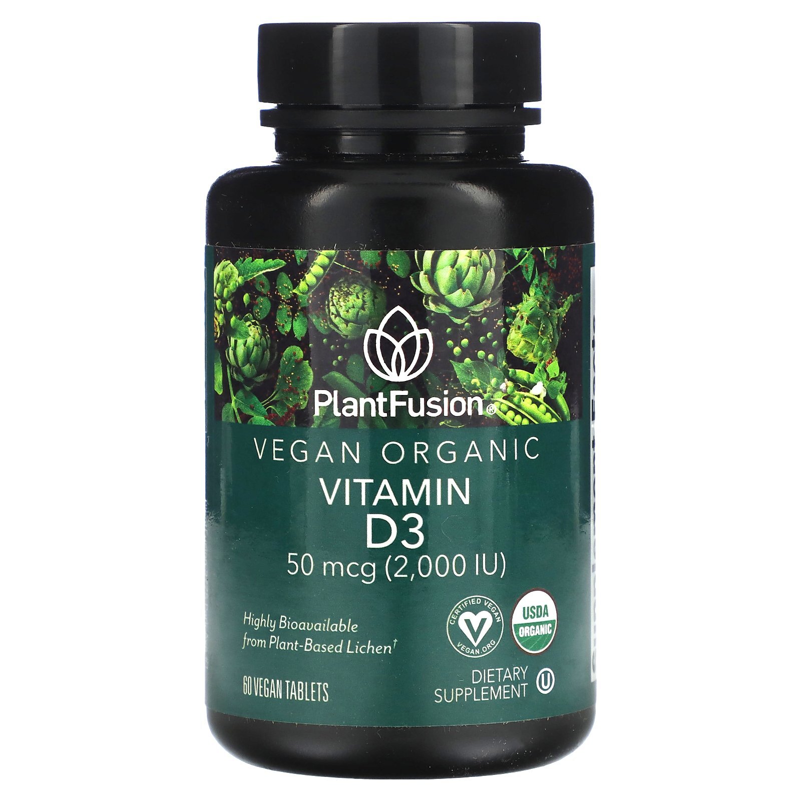 Vitamin D3, 50 mcg (2,000 IU), 60 Vegan Tablets