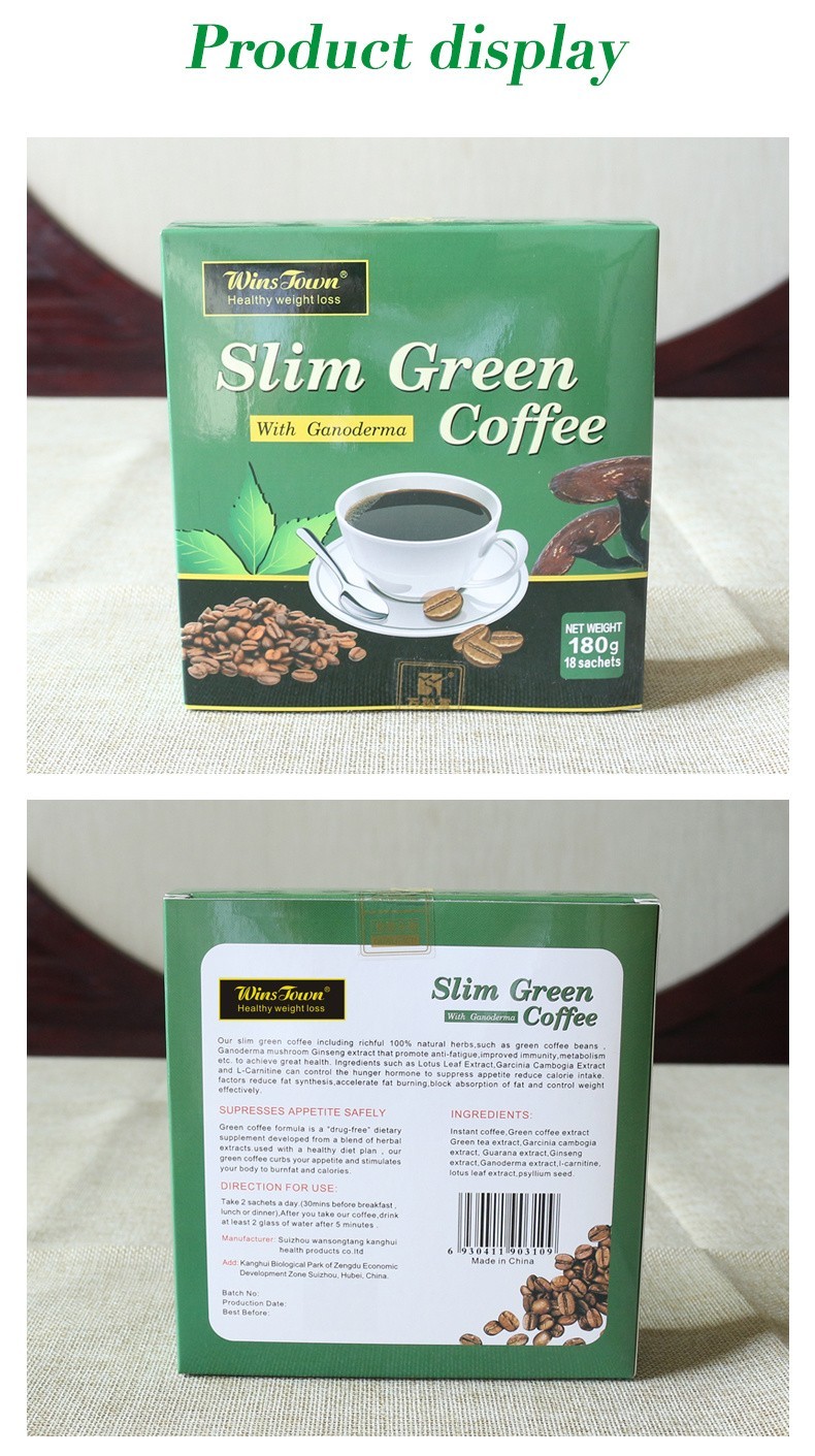 SLIM Green Coffee Ganoderma WEIGHT LOSS Control Detox Tea – USA Seller (2 Pack)