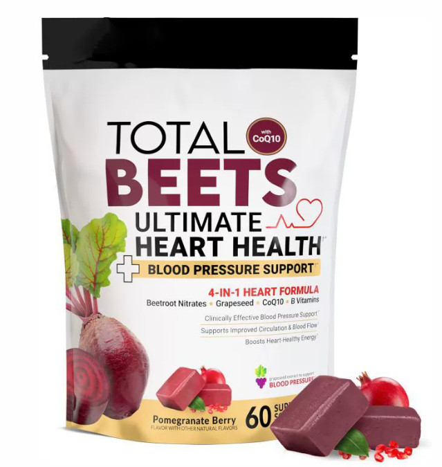 Chews Ultimate Heart Health Total Beets Pomegranate Berry Blood Pressure Support
