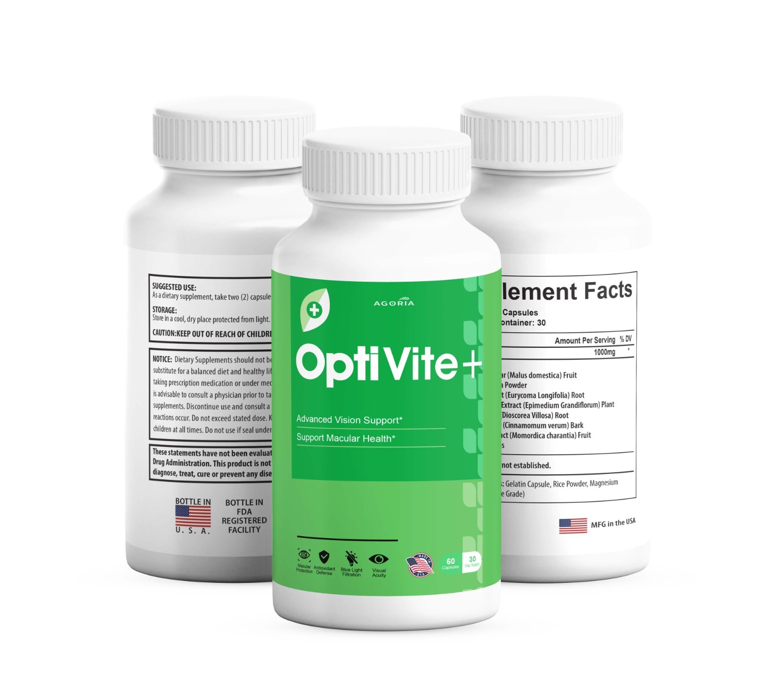 ( 5 Pack ) OptiVite, Opti Vite+ for Vision Support and Overall Health Capsules