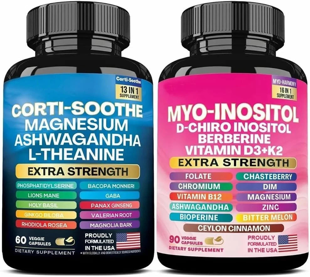 Corti-soothe 13 in 1 and Myo-inositol 16 in 1 Supplement 150 capsules