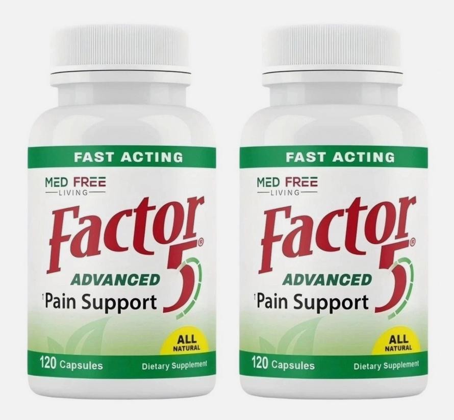 1-5pack Med Free of Living Factor 5 Organic Joint & Muscle Supports Complex 120