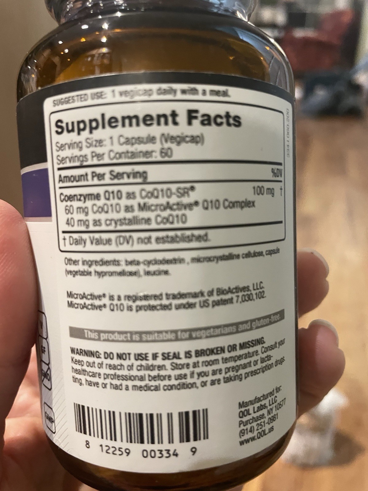 CoQ10-SR Quality of Life Supplement 100mg 60 Capsules Pack of 2 Sealed