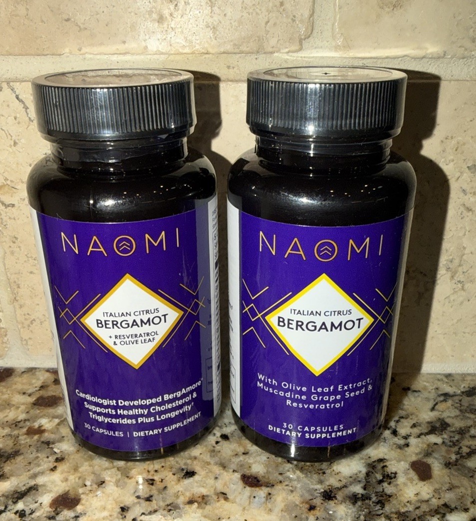 Naomi Italian Citrus Bergamot Supplement 30 Capsules 2 BOTTLES Wellness Support