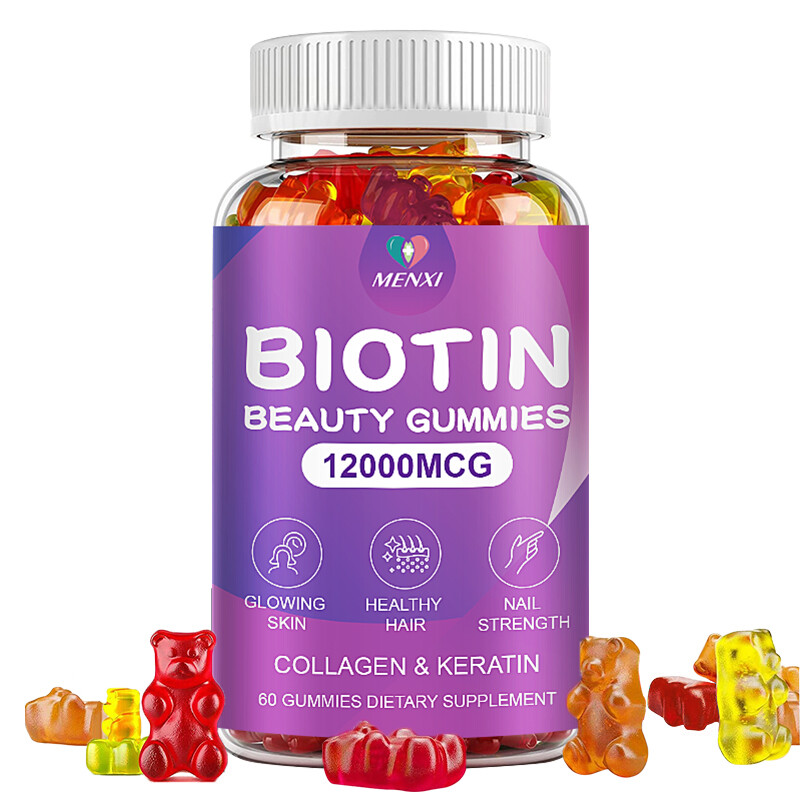 Biotin & Collagen Gummy 12000Mcg MultiVitamins for Hair, Skin, and Nails Health