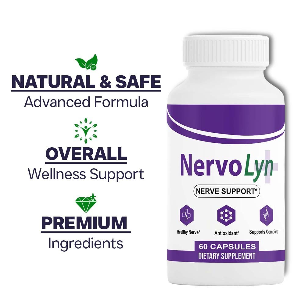 (3 Pack) NervoLyn Capsules, All-Natural Nervo Lyn for Nerve Health Support
