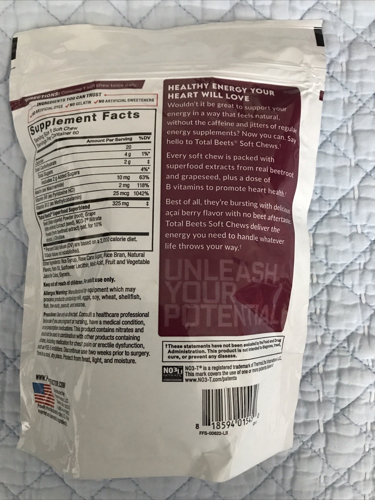 total beets Soft Chews With Beetroot Nitrates L-citrulline,grapeseed Extract,
