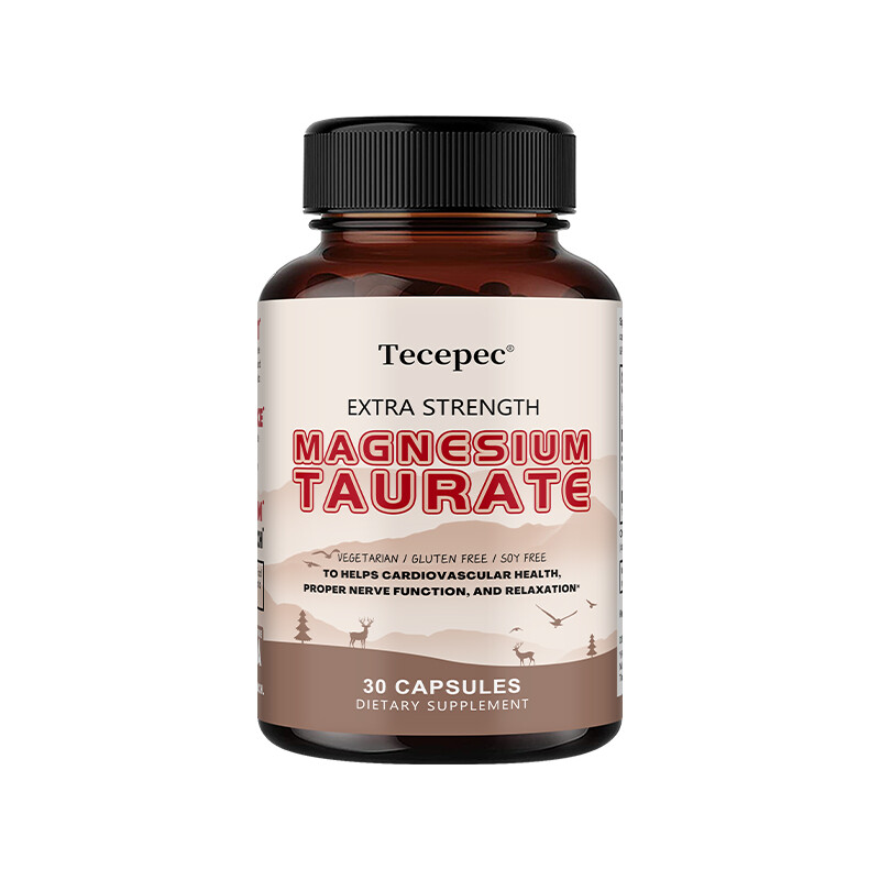 Magnesium Taurate Capsules Support Cardiovascular Health Stress Relief