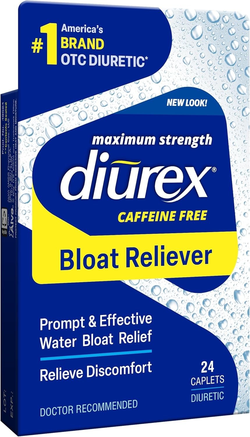 Diurex Max Water Pills – Maximum Strength Caffeine Free Diuretic – Relieve Water